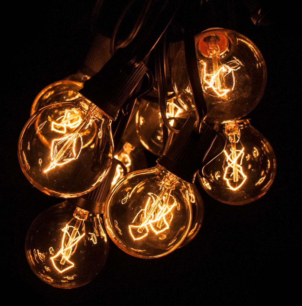 G50 Zig Zag Edison String Light Sets With Black Wire Hometown 