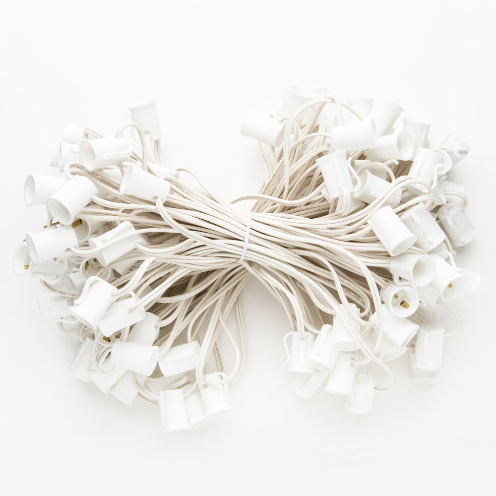 White 100 Foot C9 Base Light Strings Hometown Evolution Inc