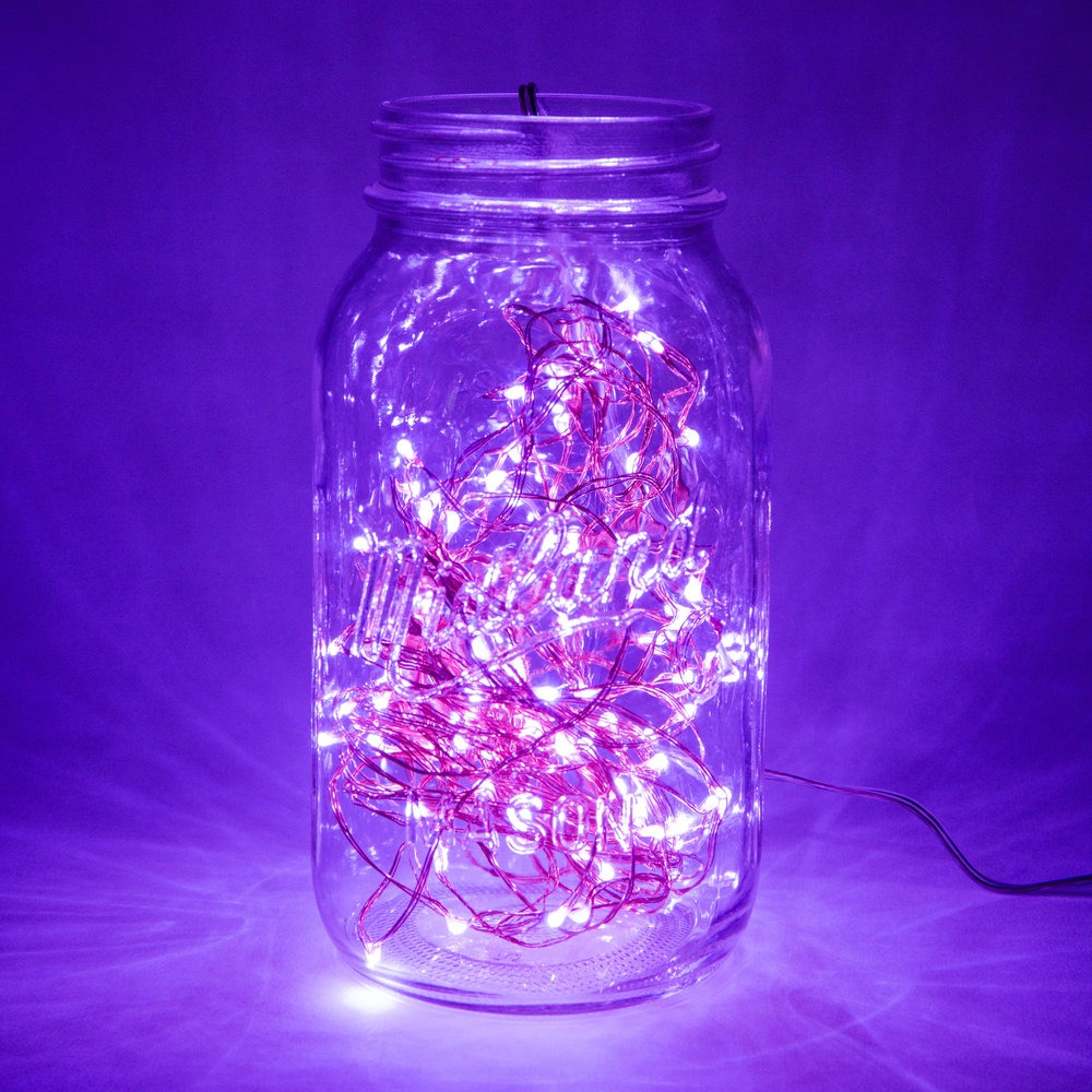 Details about   18 Led Submersible Wire String Purple Lights 3.8' Battery Fairy light Halloween 