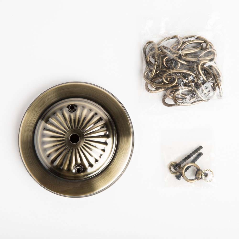 5" Tin Ceiling Plate and 3' Chain Hometown Evolution Inc.