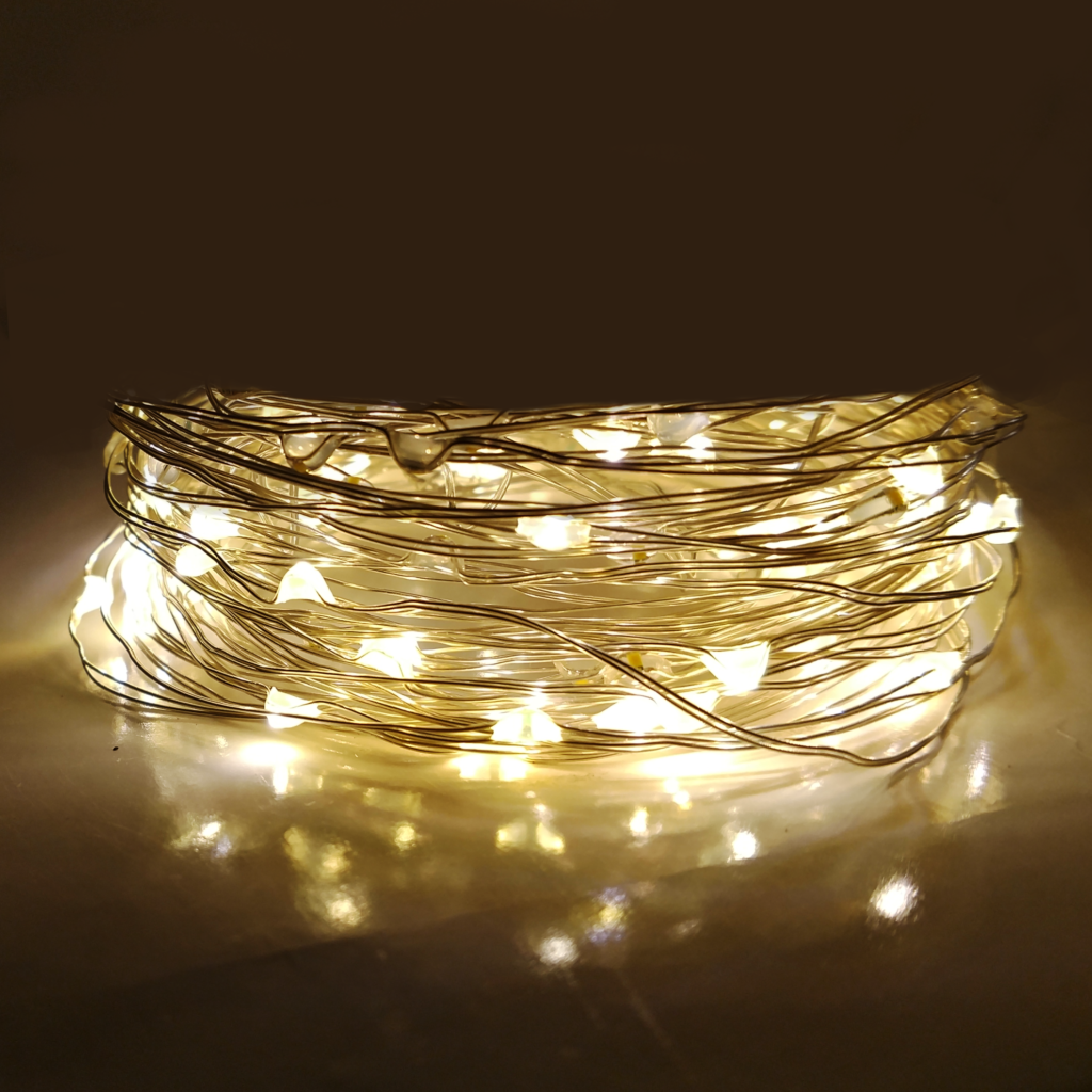 8 Modes LED String Light Waterproof Copper Wire Fairy Light Micro USB Battery 