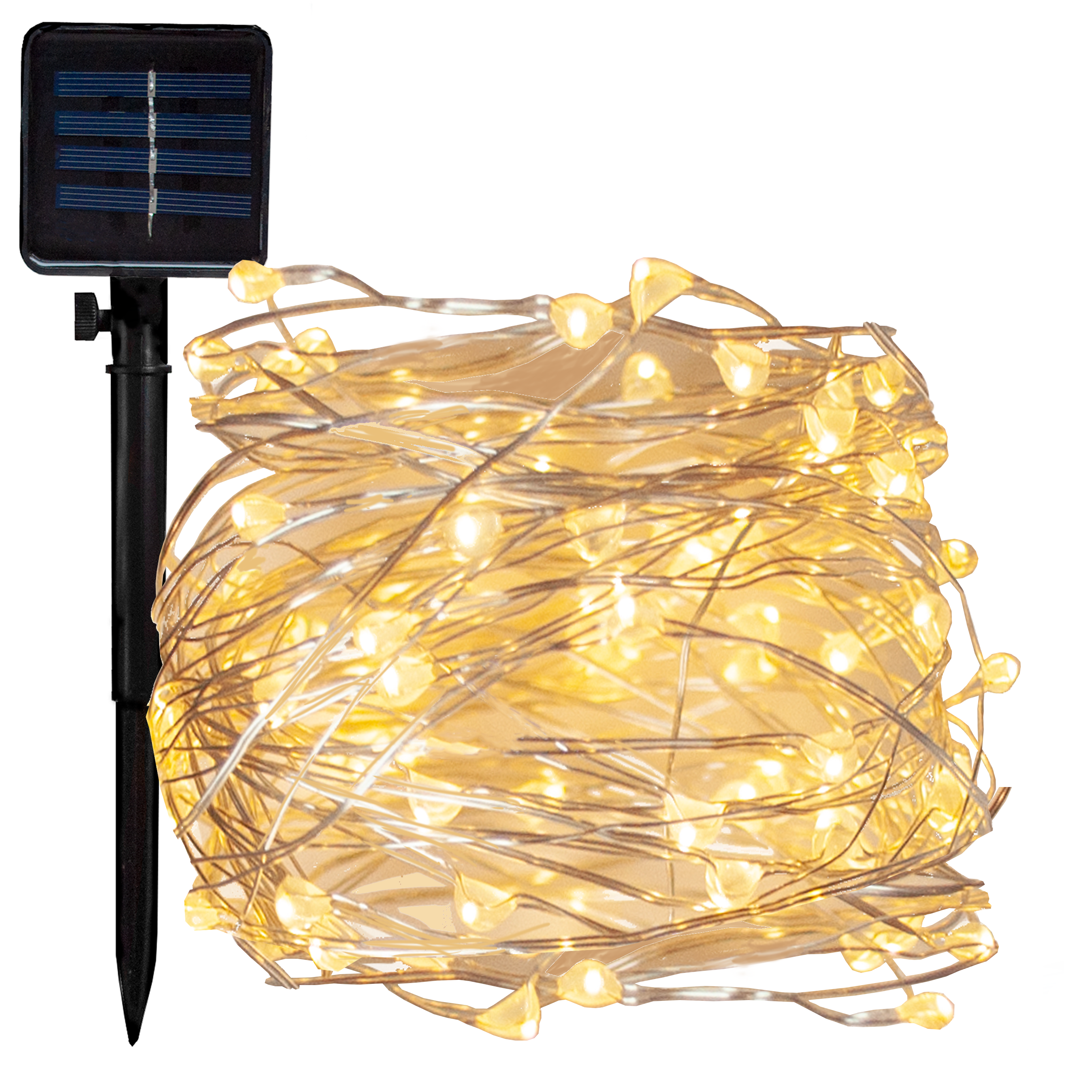 LED Solar Powered Fairy Lights- 16.5 Foot 8 Modes 50 Micro LED Warm White 