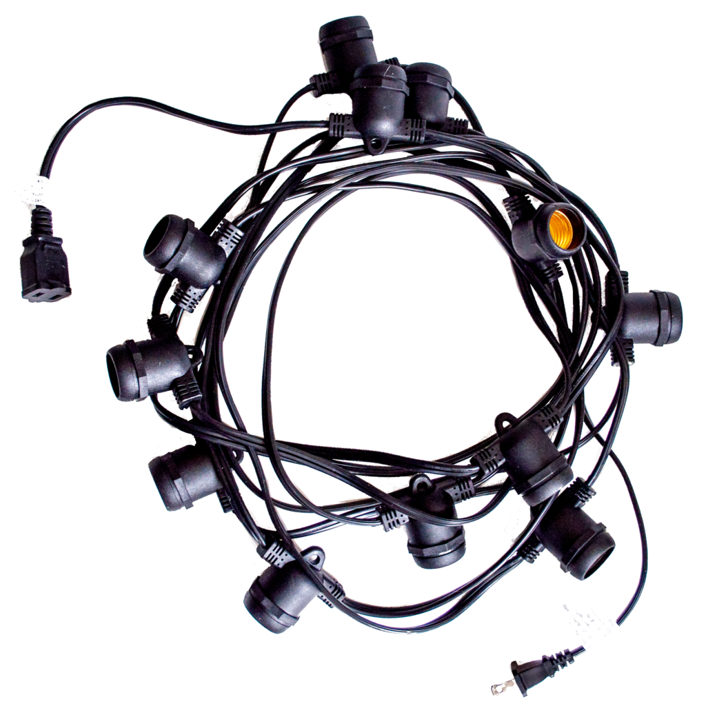 50 Foot E26 Commercial Grade Light Strings Socket 16 Gauge Wire